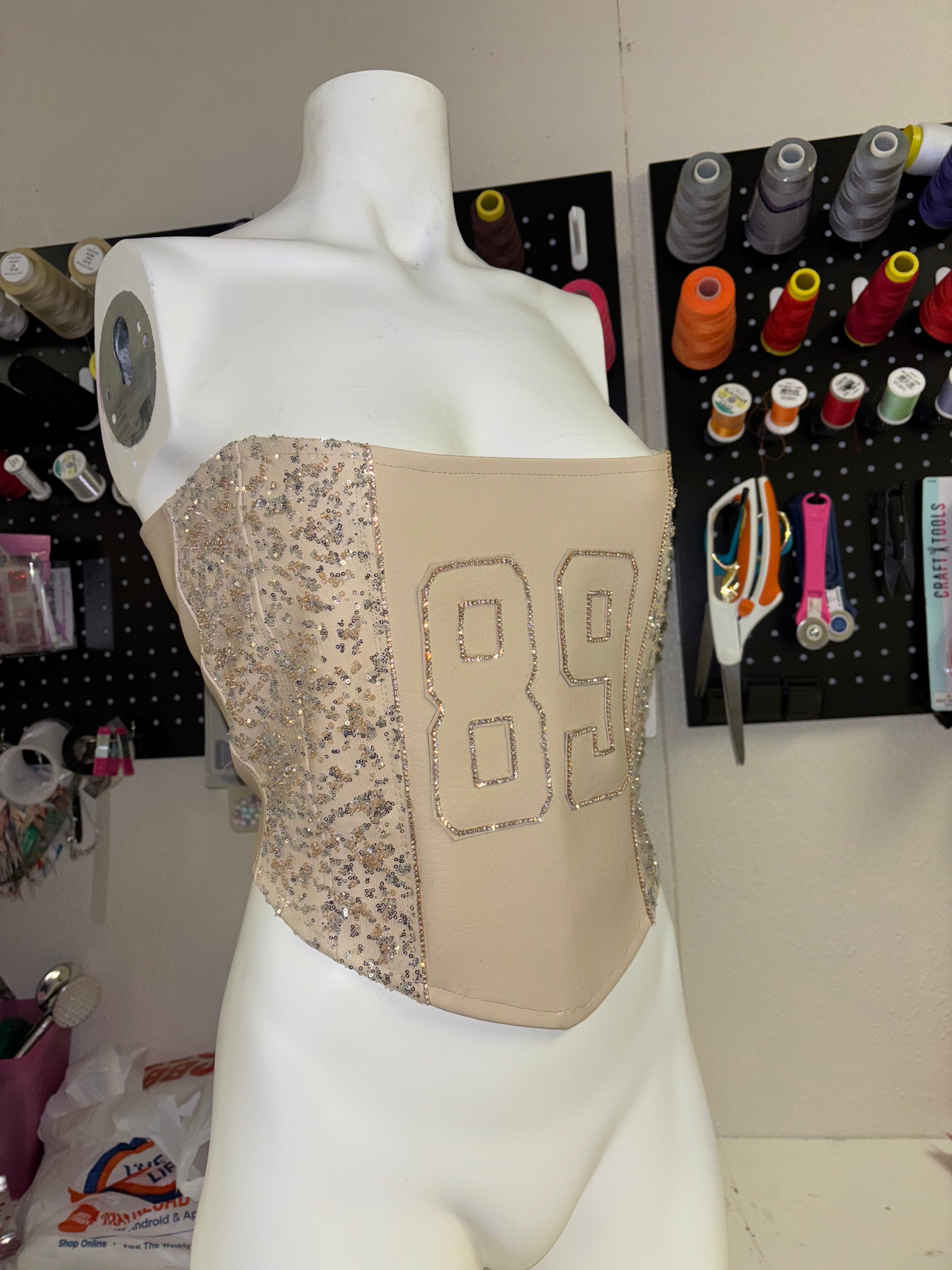 Breezy Bowl Leather Bling Corset
