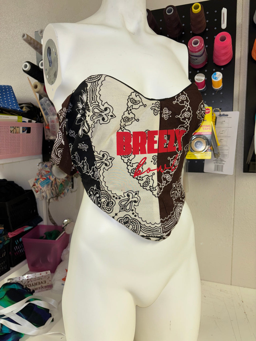 Breezy Bowl Bandana Corset Top