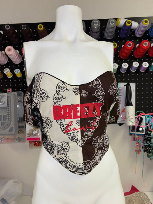 Breezy Bowl Bandana Corset Top